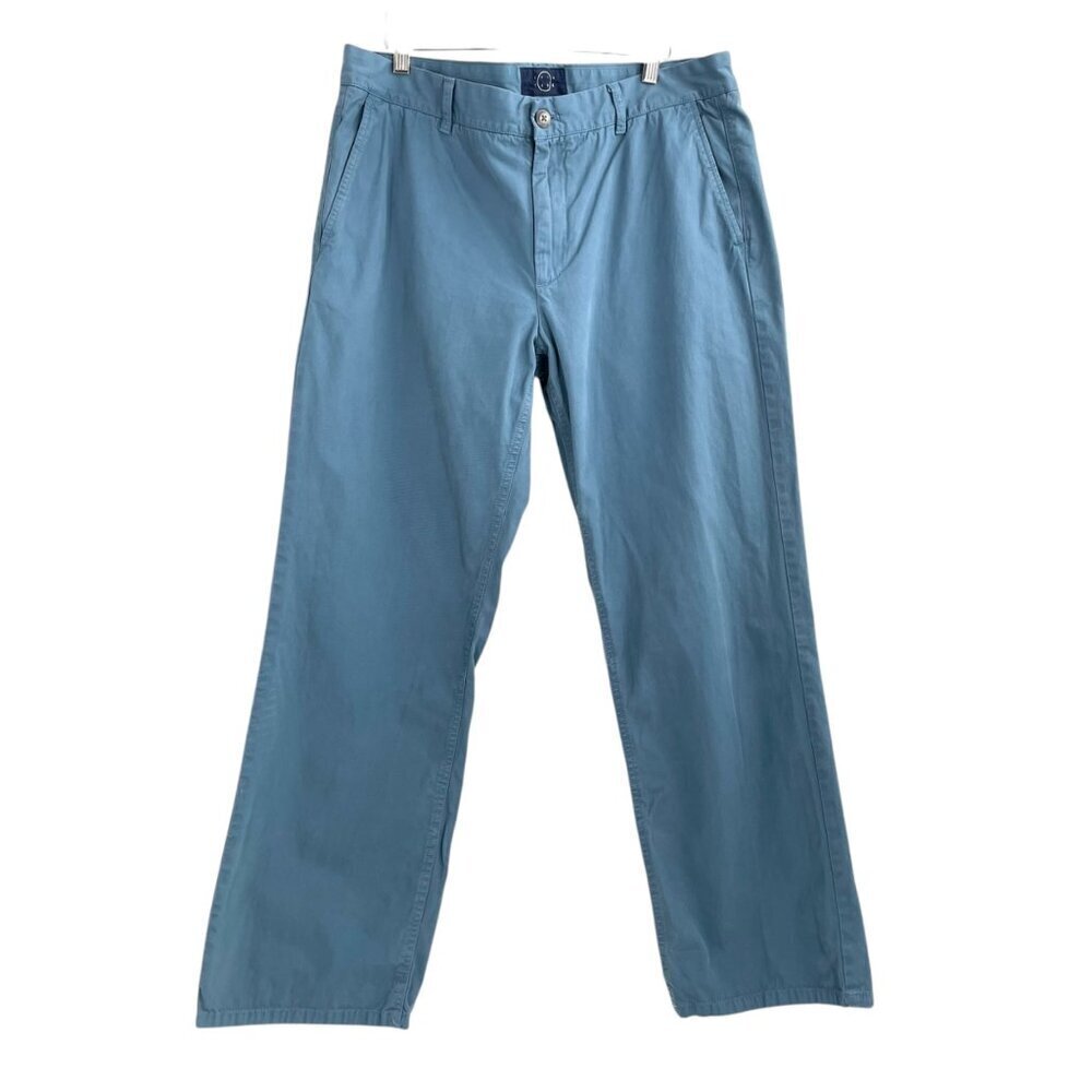 Even Tide Pool Blue Relaxed Fit Chinos Mens Size 35x30 Classic Office Career